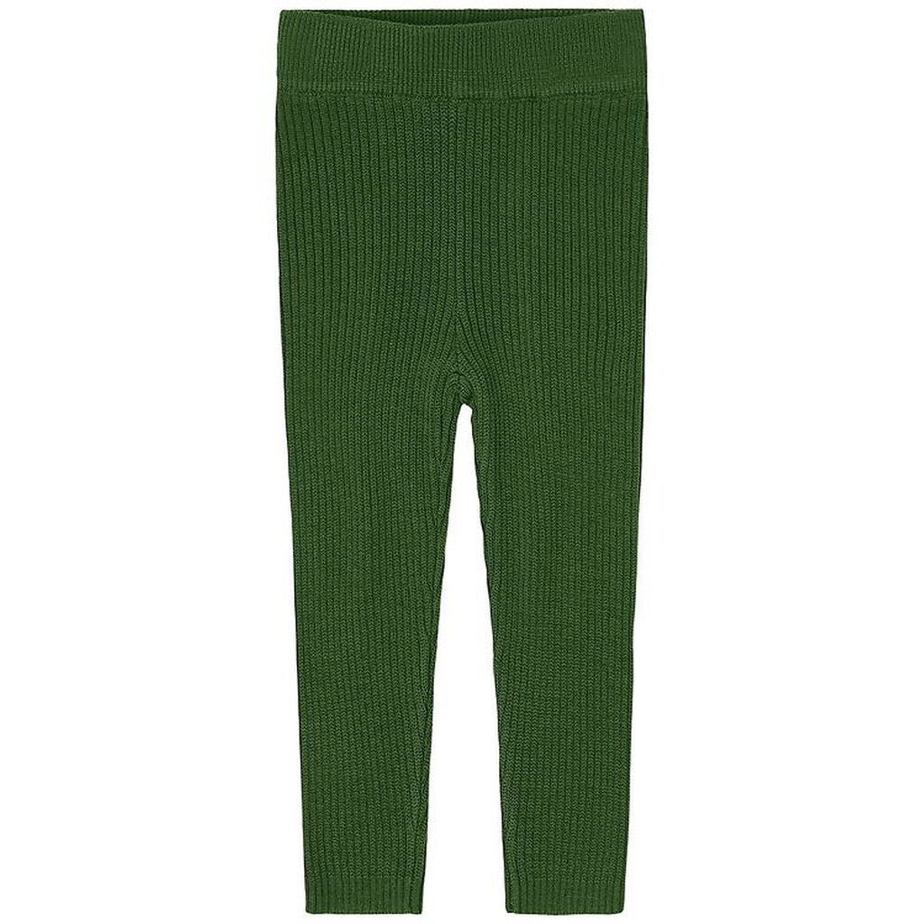 FUB Leggings - Rib - Strik - Uld - Forest