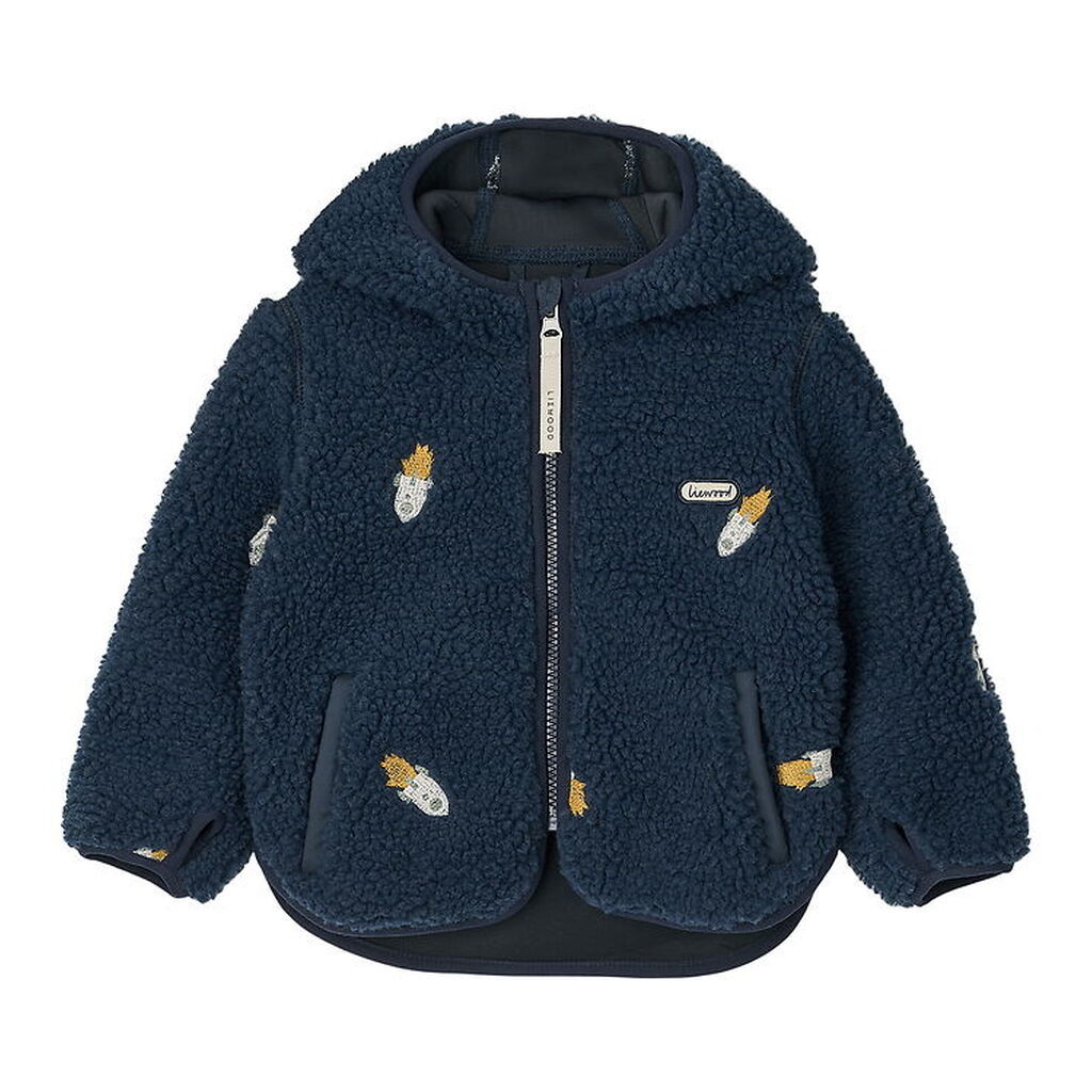 Liewood Fleecejakke - Mara - Rocket/Classic Navy/Embroidery