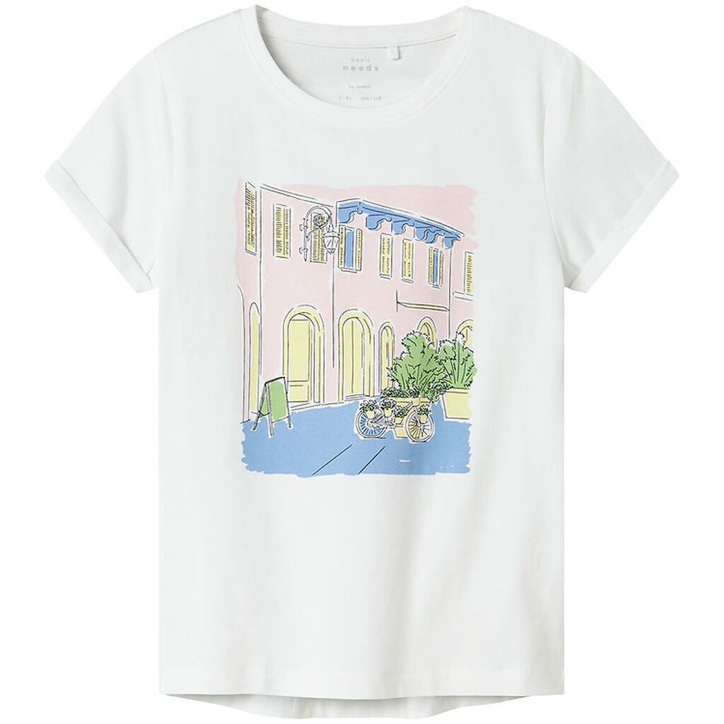 Name It T-shirt - NkfVix - Bright White/Painting