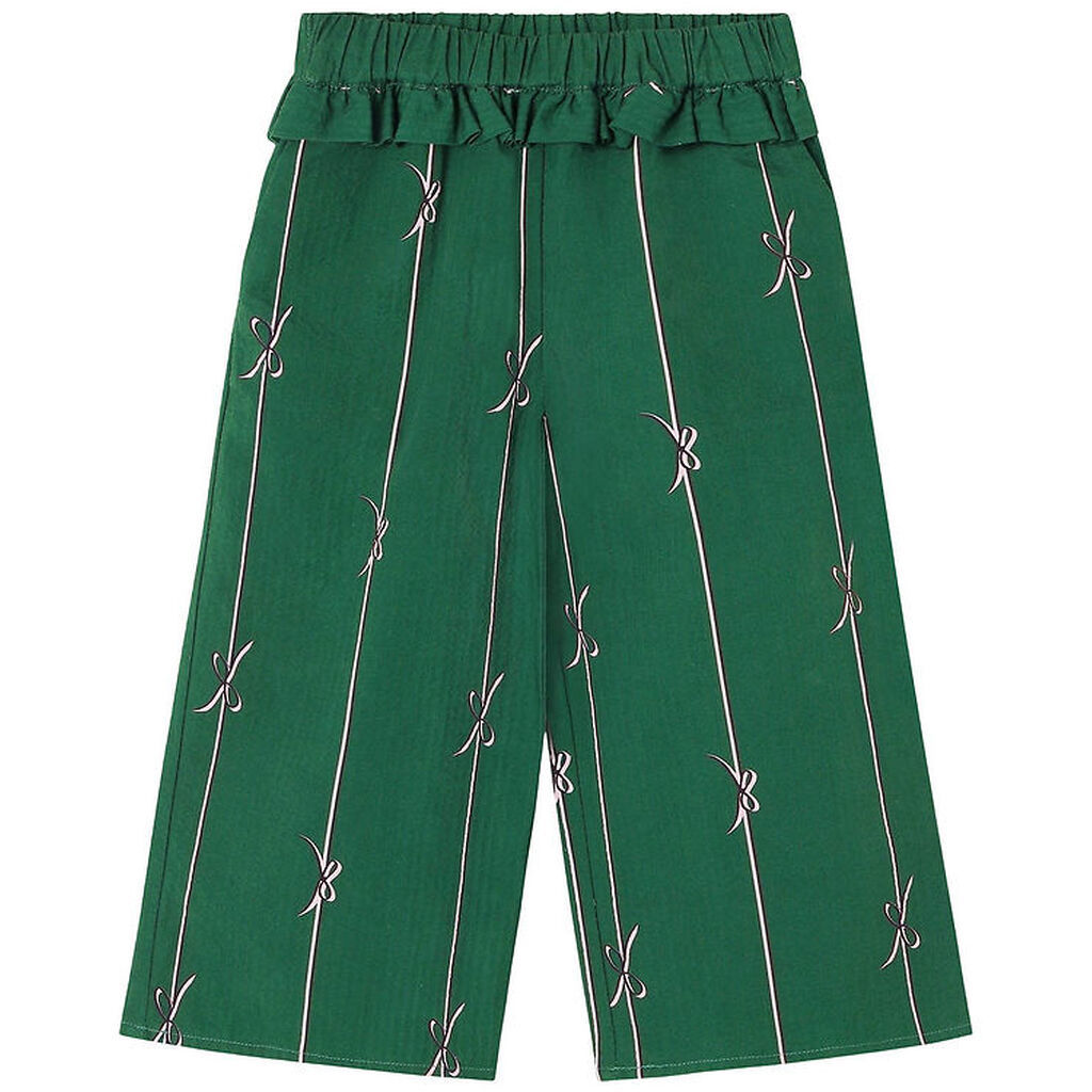 Fliink Bukser - Bowie - Hunter Green Bow AOP