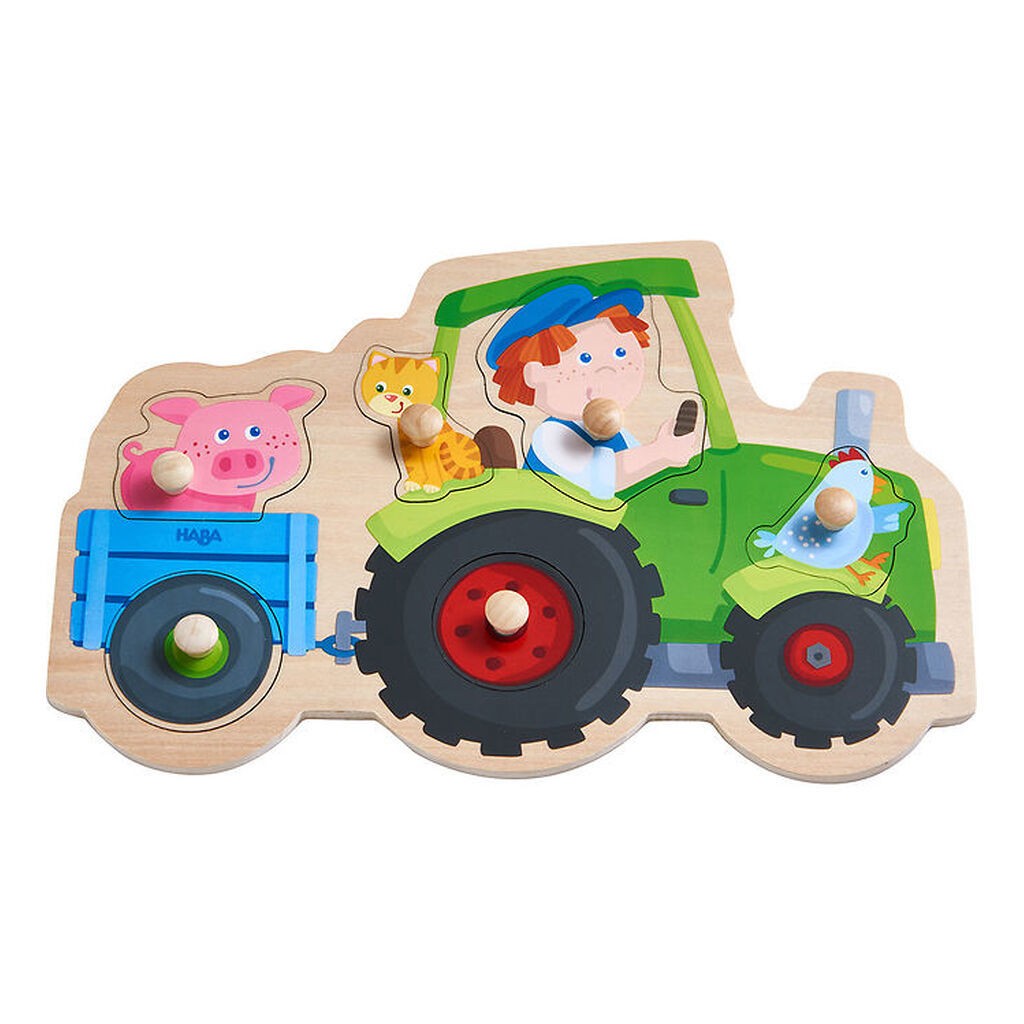 HABA Puslespil - 6 Brikker - Træ - Traktor