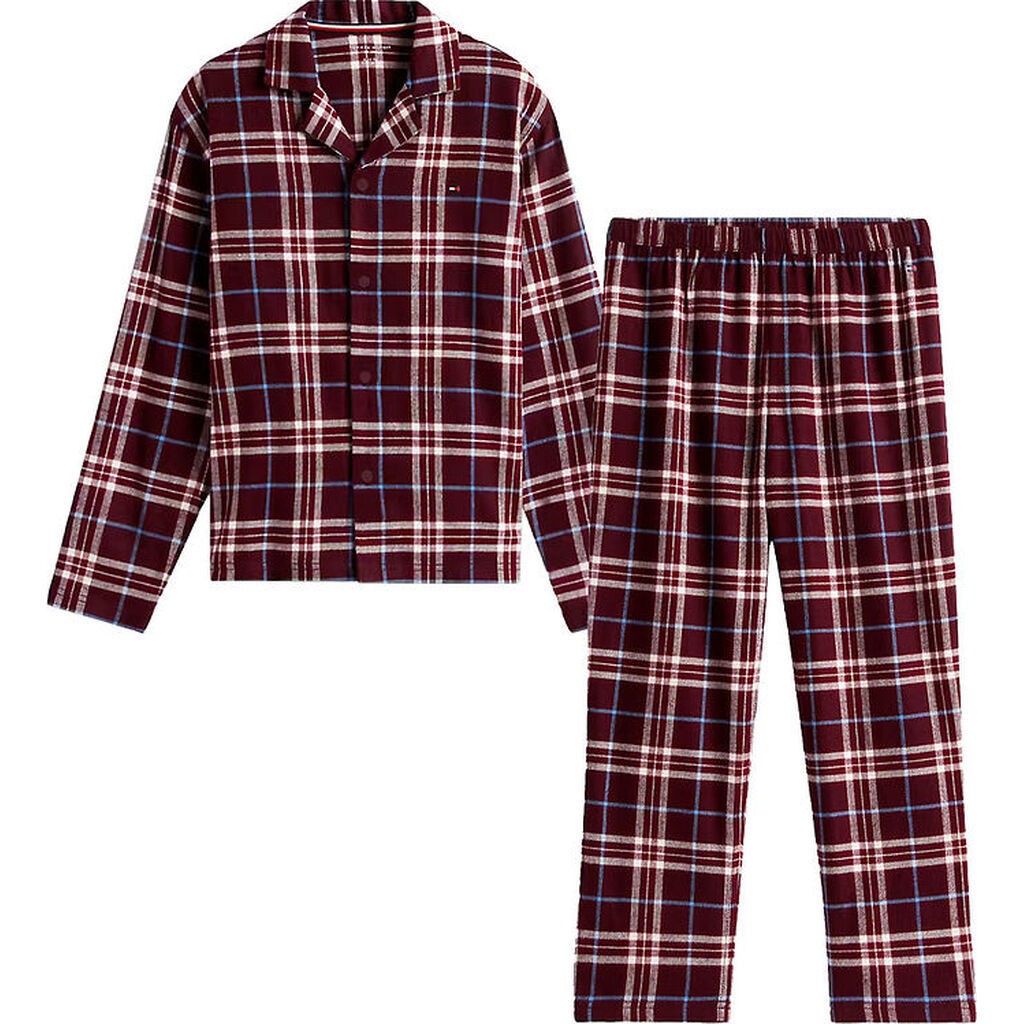 Tommy Hilfiger Nattøj - Straight - Tartan Reiker Burgundyred