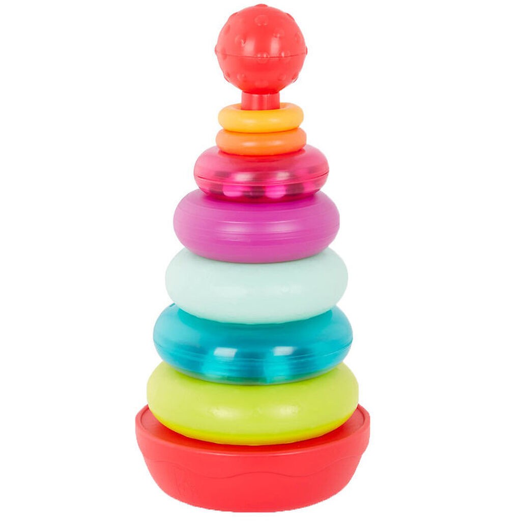 B. toys Stablelegetøj - Rainbow Rings - 9 Dele