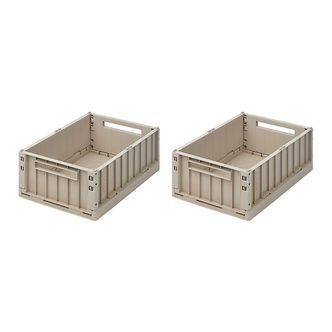 Liewood Foldekasser - 36x25x13,5 cm - Medium - 2-pak - Sandy