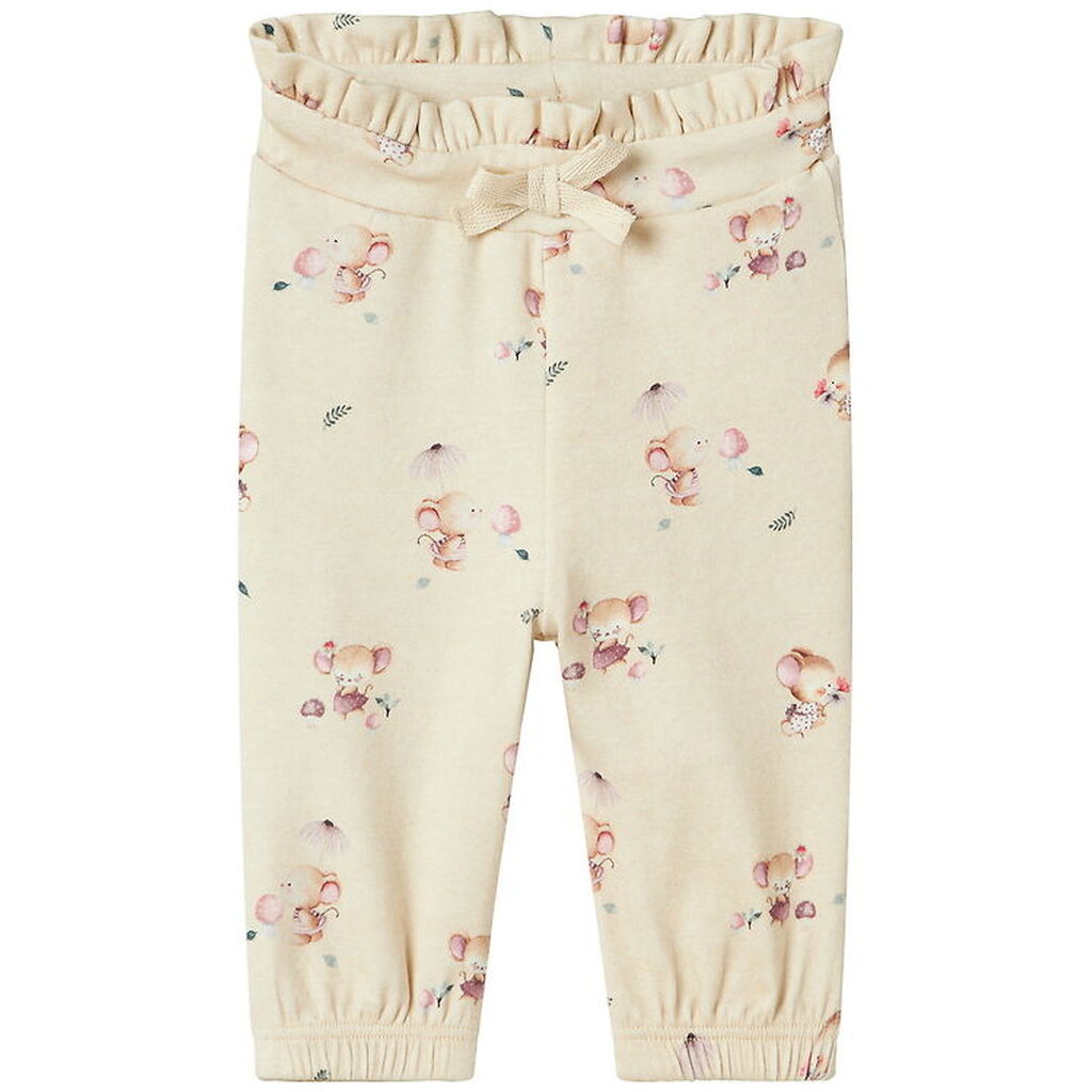 Name it Bukser - NbfLatia - Peyote Melange m. Print