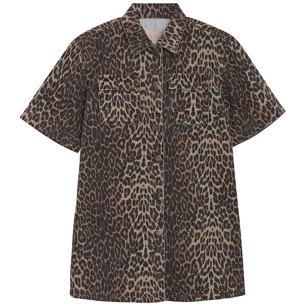 Creamie Kjole - Denim - Brown Leo