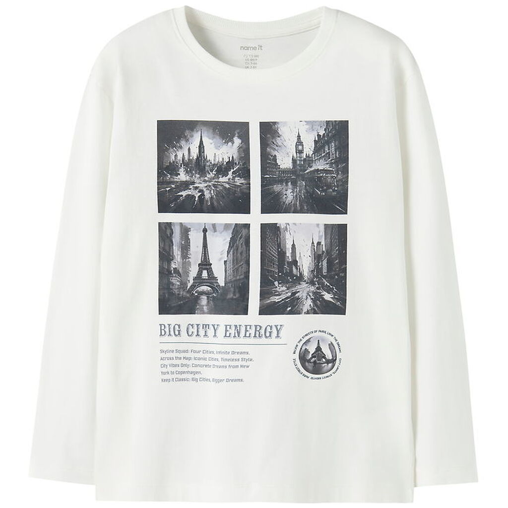 Name It Bluse - NkmVoto - Cloud Dancer/Paris Photo