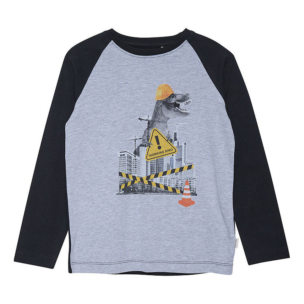 Minymo Bluse - Tap Shoe m. Dinosaur