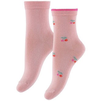 Condor Strømper - 2-pak - Pale Pink m. Blomster