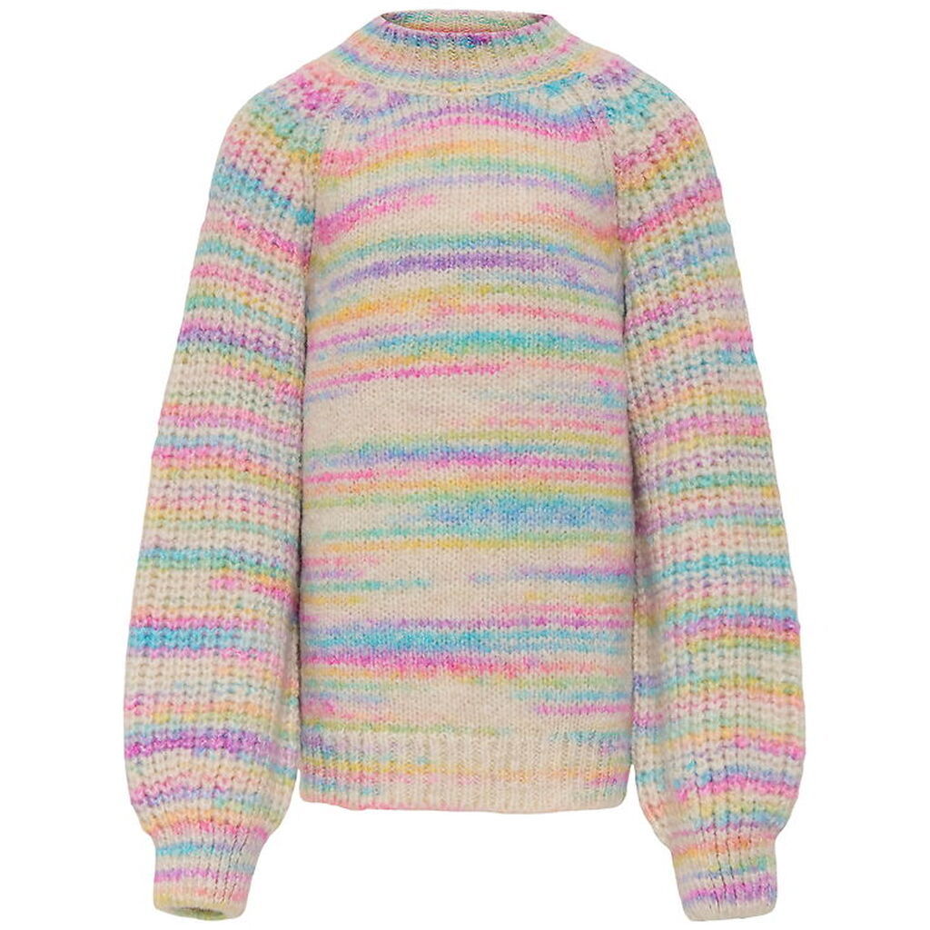 Kids Only Bluse - Strik - KogCarma - Pumice Stone/w. Multi Space