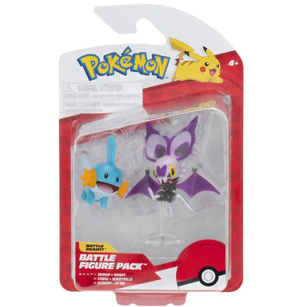 Pokémon Figurer - 2-pak - Battle Figure - Noibat/Mudkip