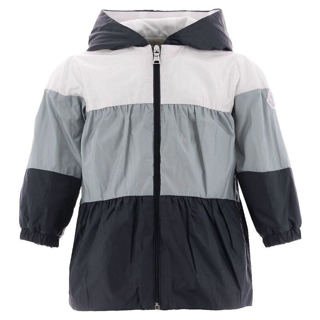 Moncler Jakke - Narye - Hvid/Lyseblå/Navy