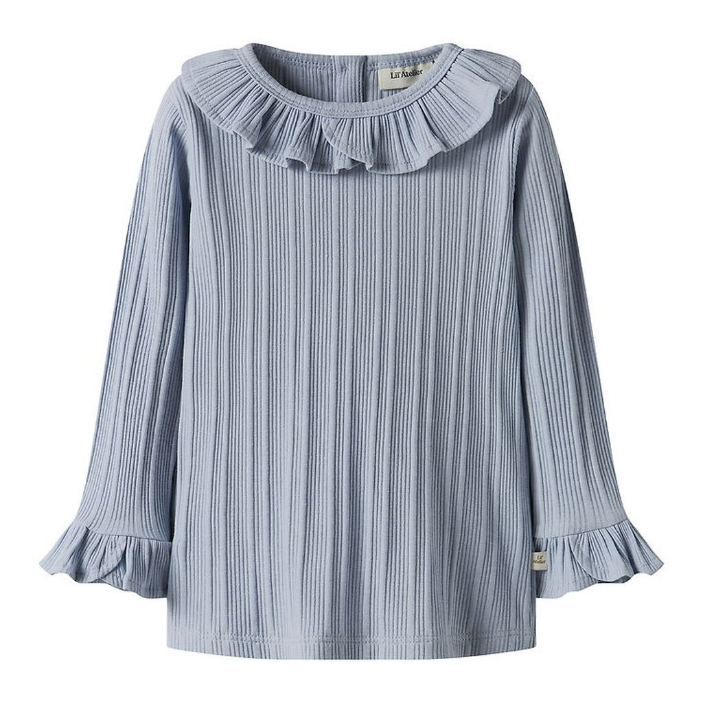 Lil' Atelier Bluse - Rib - NmfTansy - Zen Blue