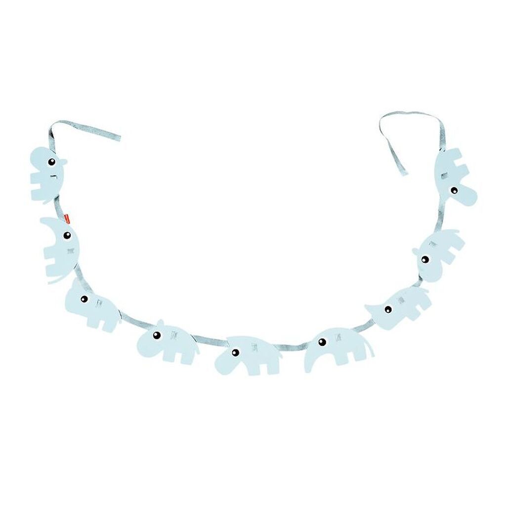 Done By Deer Flagranke - 250 cm - Blå m. Dyr