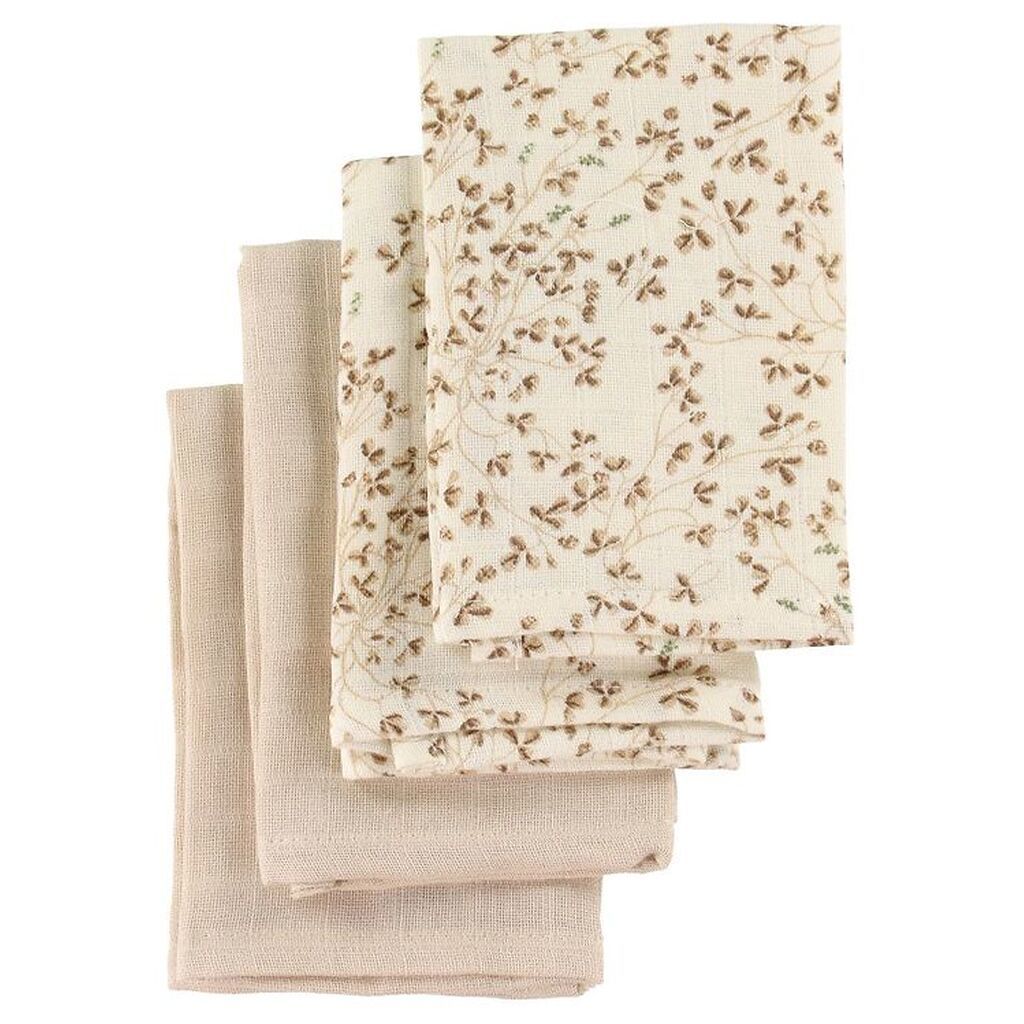 Cam Cam Vaskeklude - 30x30 - 4-pak - Lierre/Almond