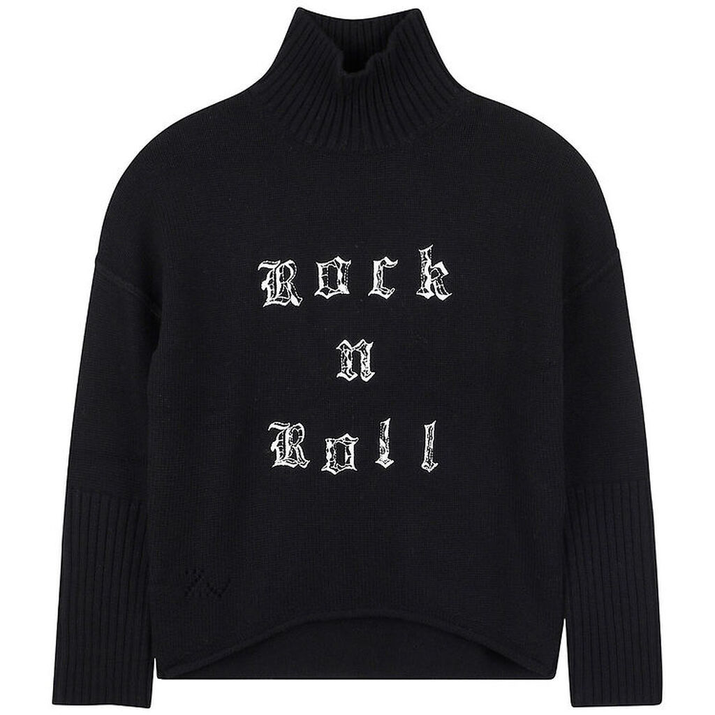 Zadig & Voltaire Bluse - Uld/Polyamid - Sort m. Hvid