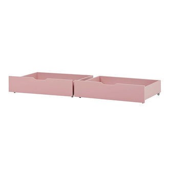 Hoppekids Skuffer m. Hjul - 2 stk. - 70x160 cm - Pale Rose