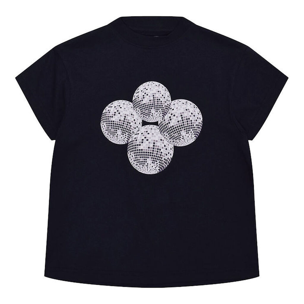 Hound T-shirt - Cropped - Navy m. Diskokugler