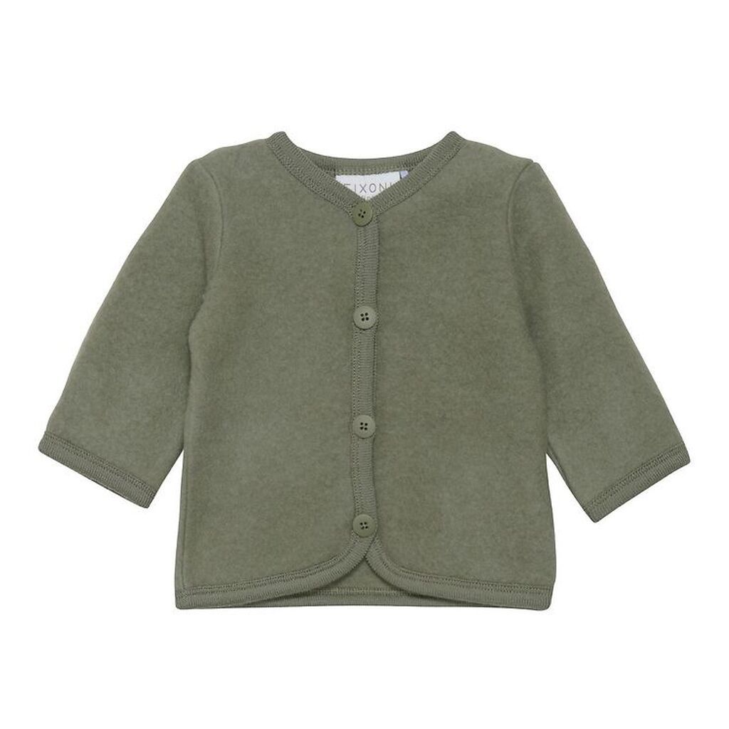 Fixoni Cardigan - Uld - Deep Lichen Green
