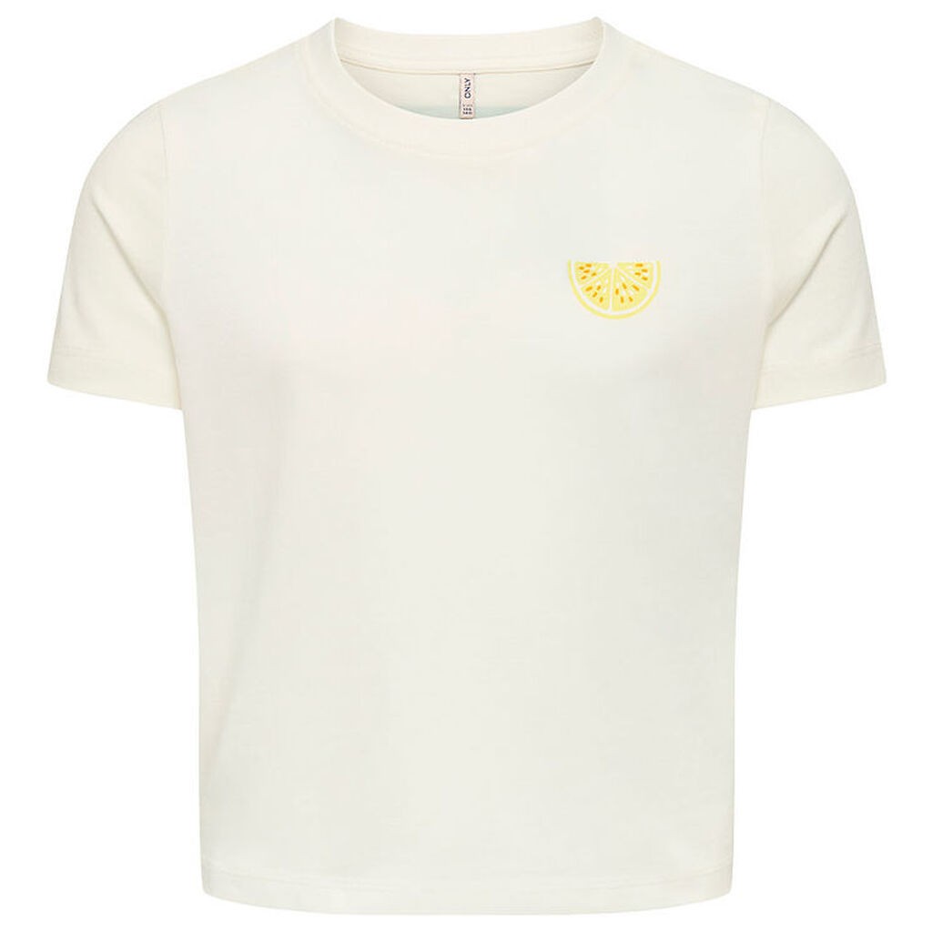 Kids Only T-shirt - KogAnnbel Sun Life - Cloud Dancer/Lemon