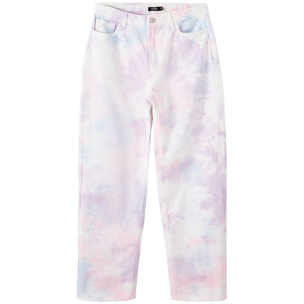 LMTD Bukser - NlfTieizza - White Alyssum/Tie Dye
