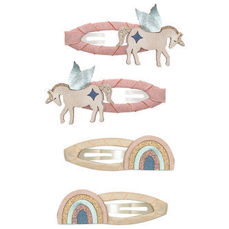 Mimi & Lula Hårspænder - 4-pak - 5 cm - Winged Unicorn Celeste