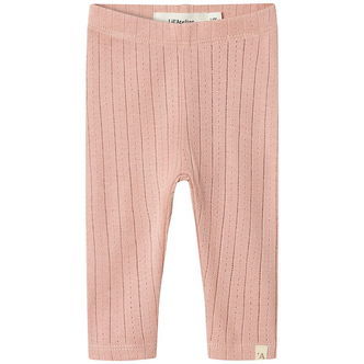 Lil Atelier Leggings - NbfRachel - Noos - Misty Rose m. Hulmønst