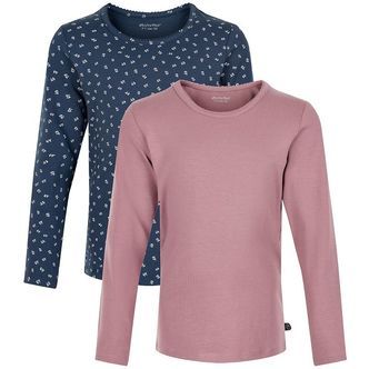 Minymo Bluse - 2-pak - Mesa Rose/New Navy