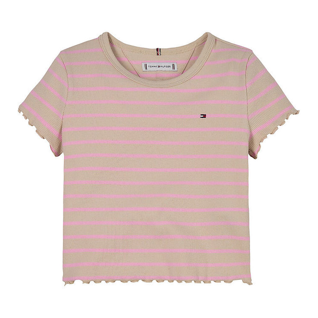 Tommy Hilfiger T-shirt - Rib - Classic Beige Pink Sugar Stripe