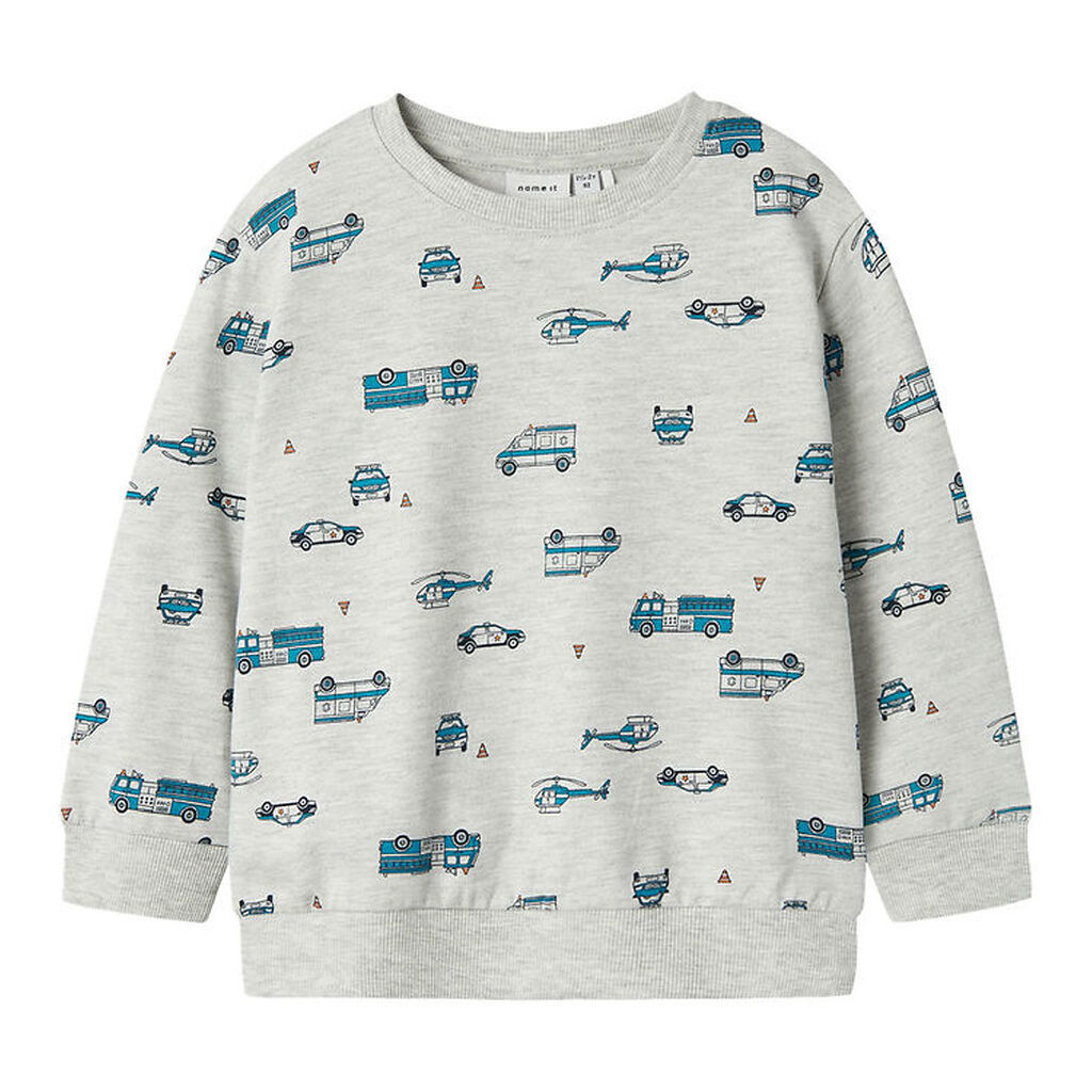 Name It Sweatshirt - NmmTroy - Light Grey Melange