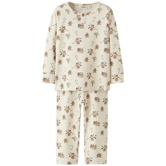 Lil Atelier Nattøj - NmnLayo - Turtledove/Christmas