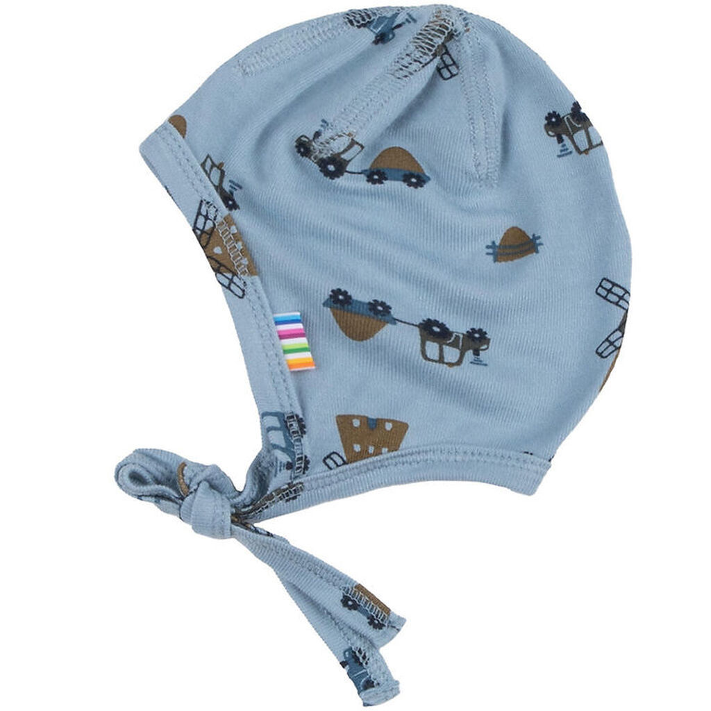 Joha Babyhjelm - Viskose/Bambus - Blå m. Vindmøller