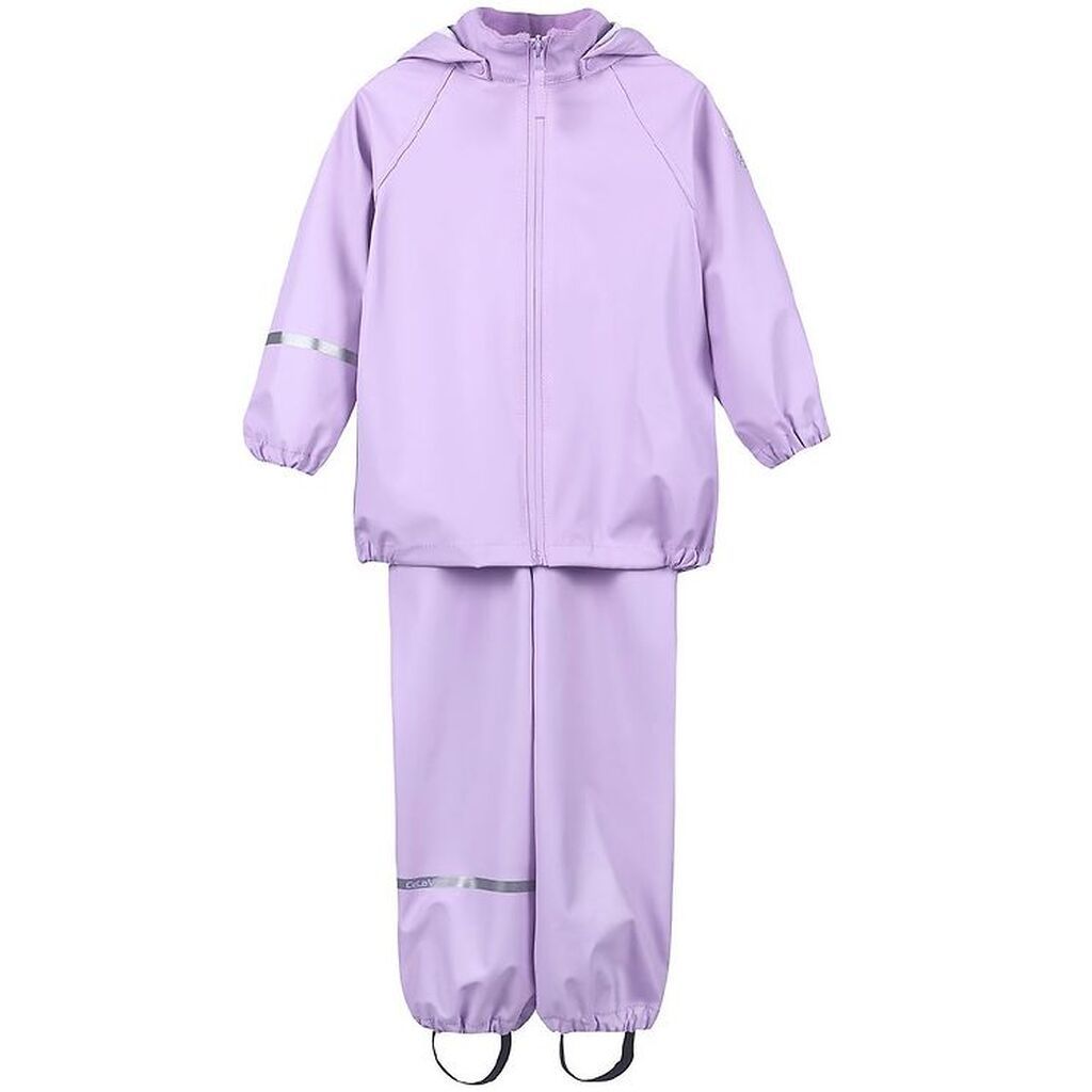 CeLaVi Regntøj m. Seler - Recycled PU - Purple Rose