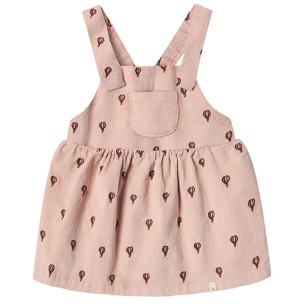 Lil Atelier Kjole - Fløjl - NbfNelly - Cameo Rose/EMB