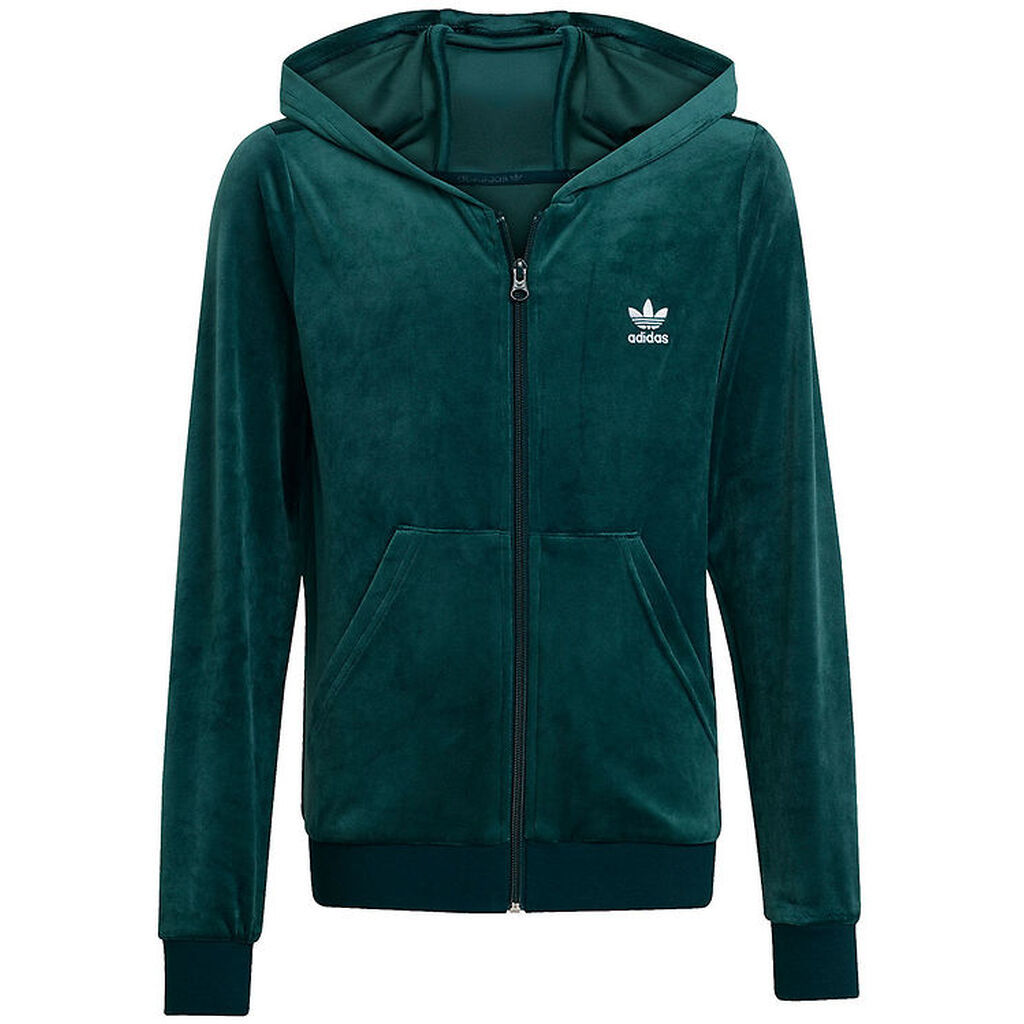 adidas Originals Cardigan - Velour - Aurora Ivy/Hvid