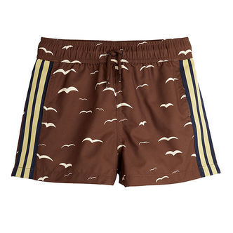 Mini Rodini Badeshorts - UV 50+ - Seagull - Brun
