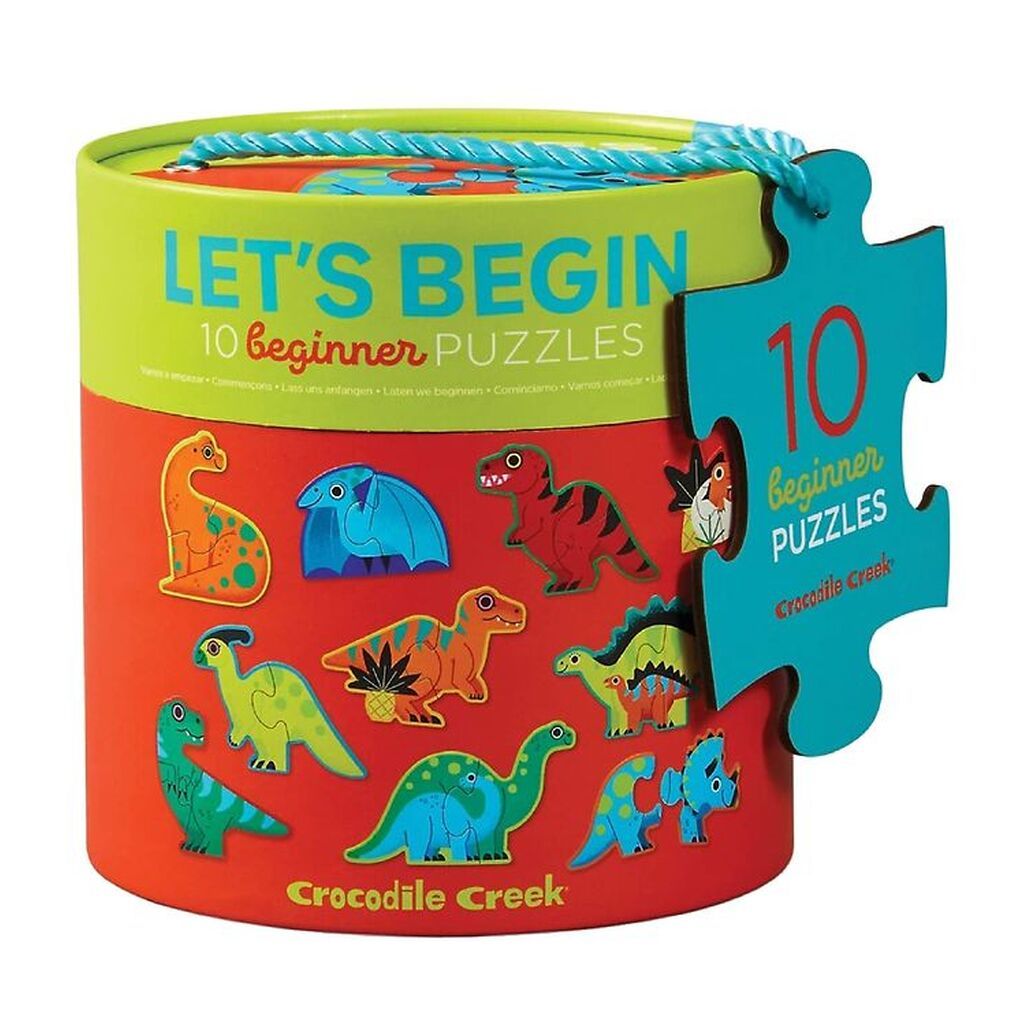 Crocodile Creek Puslespil - 10 stk. - Dinosaurer