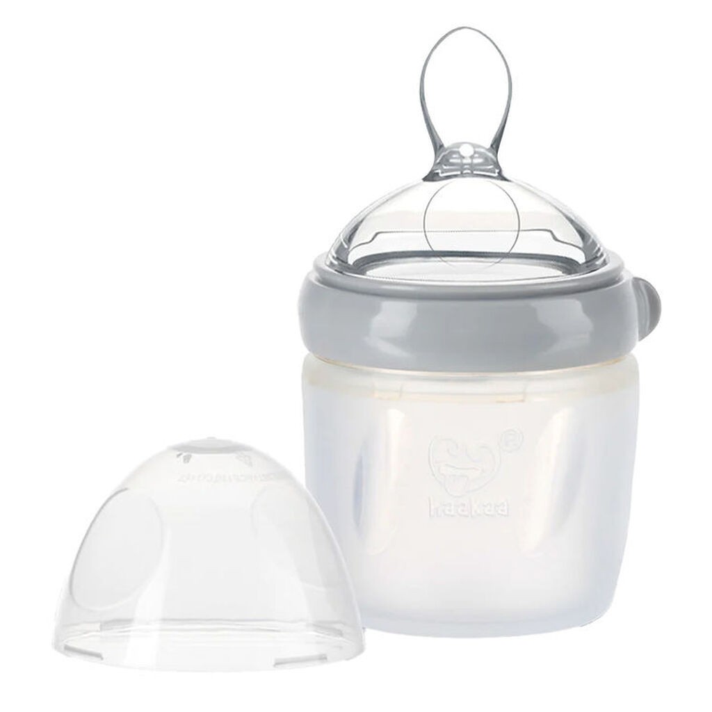 Haakaa Sutteflaske m. Ske - 160 ml - Grå