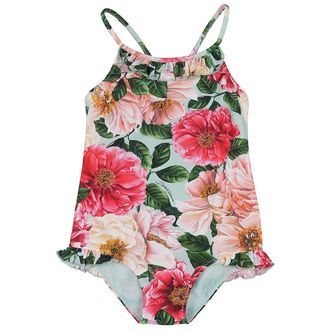 Dolce & Gabbana Badedragt - Blå m. Rosa Blomster