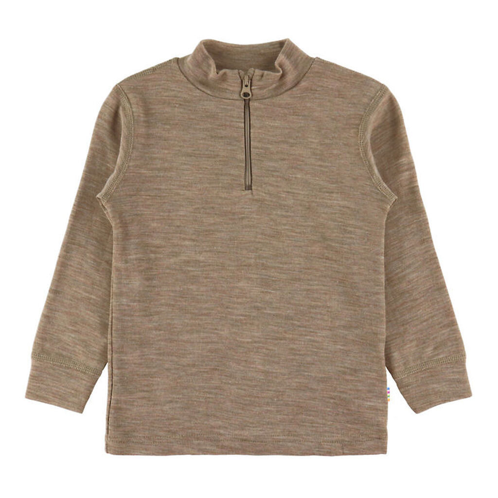 Joha Bluse - Uld/Silke - Beige Melange