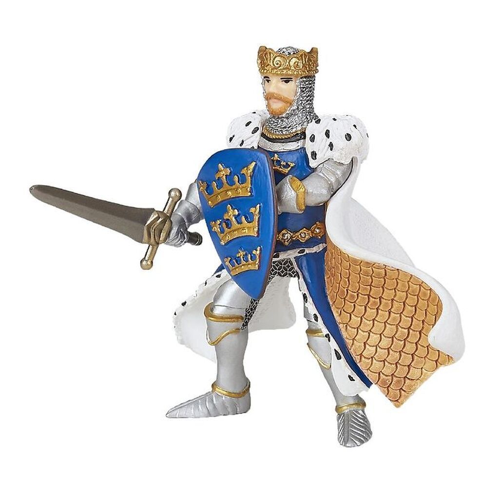 Papo Ridder - Kong Arthur - Blå - H: 9 cm