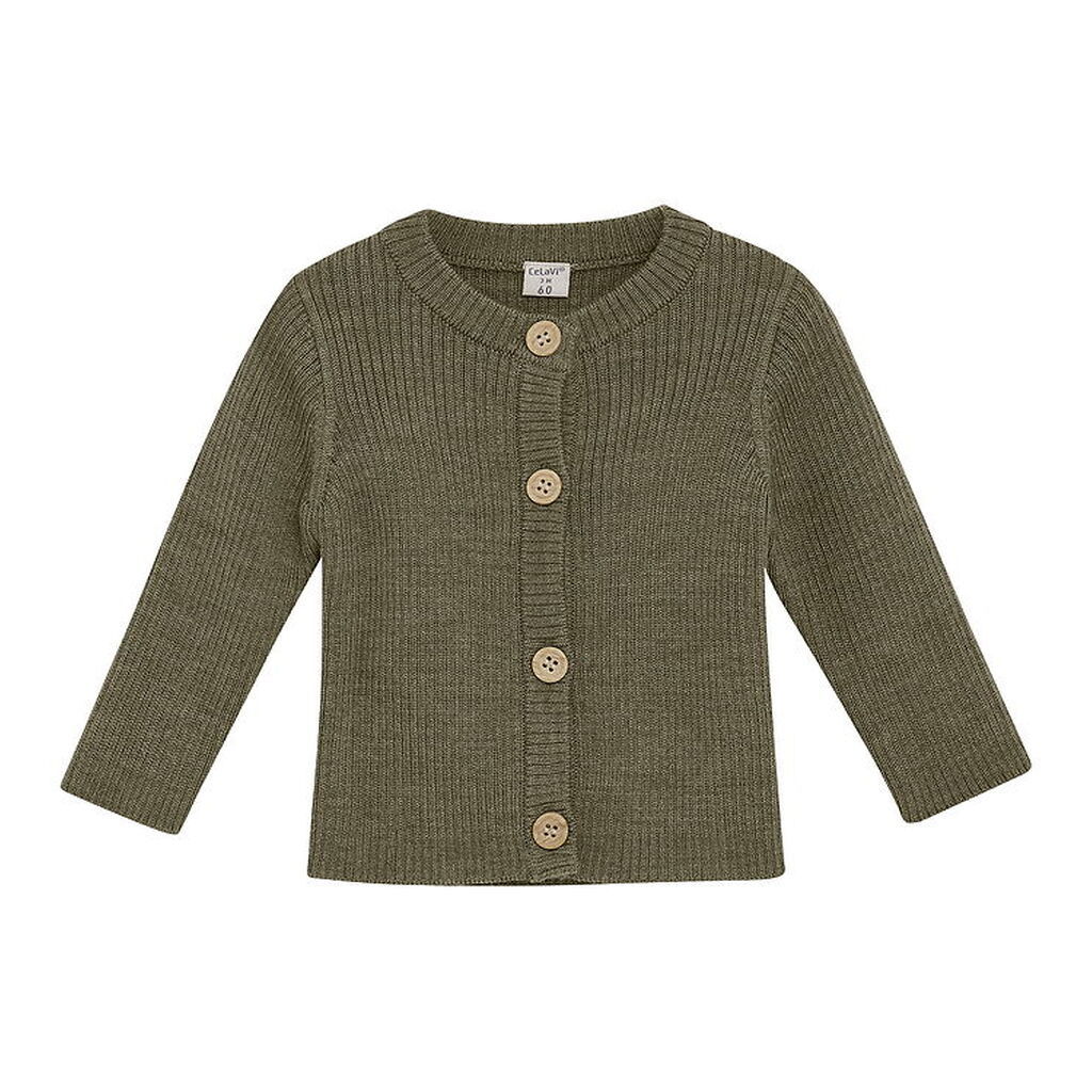 CeLaVi Cardigan - Uld - Dusky Green