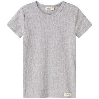 MarMar T-shirt - Rib - Modal - Noos - Lysegråmeleret