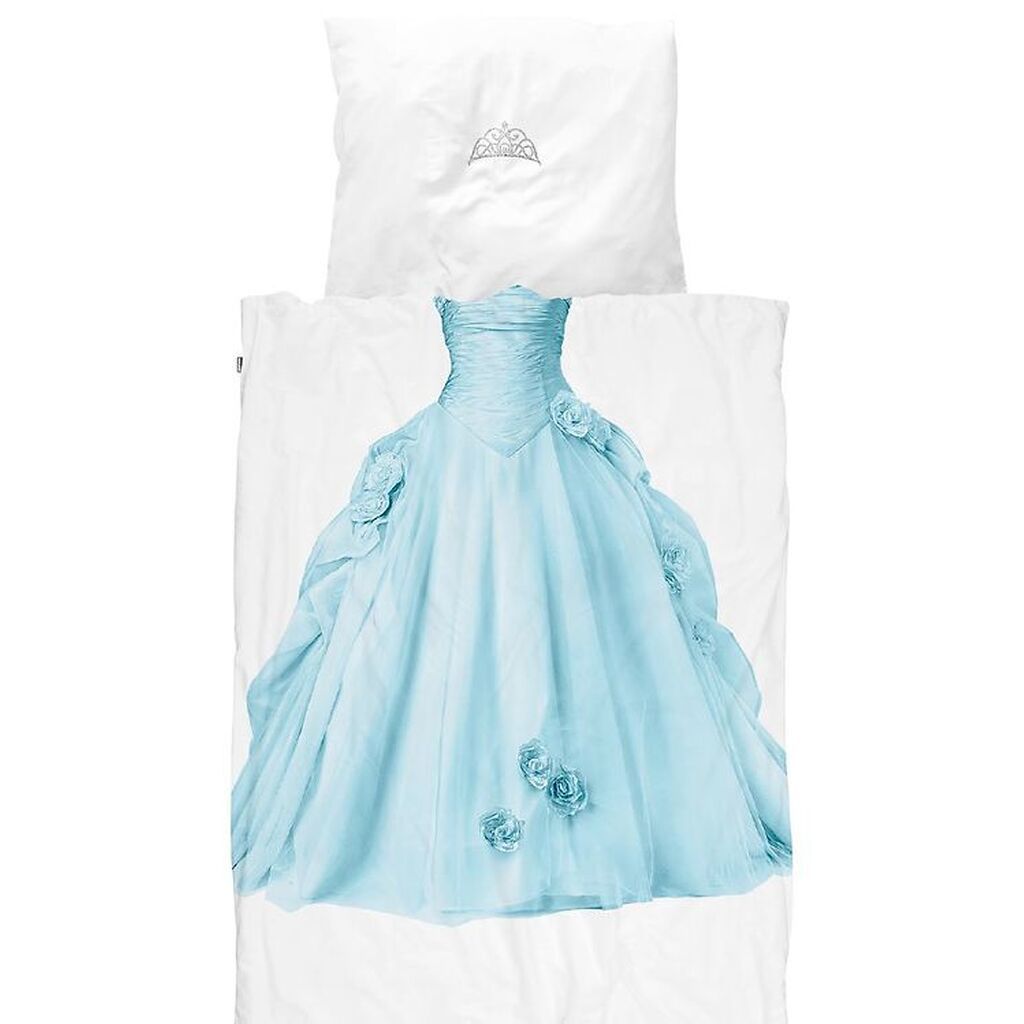 Snurk Sengetøj - Junior - Blå Prinsesse