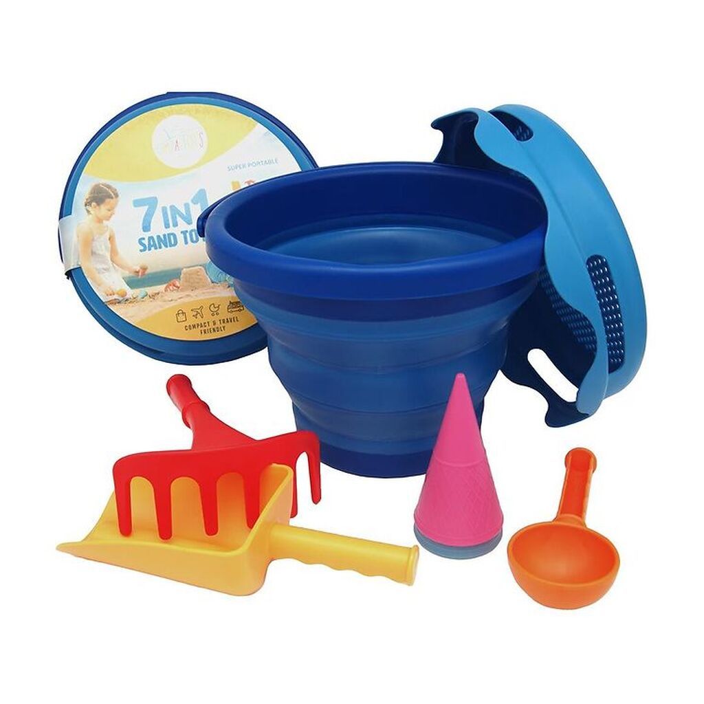 Compact Toys Strandsæt - 7 Dele - Blå