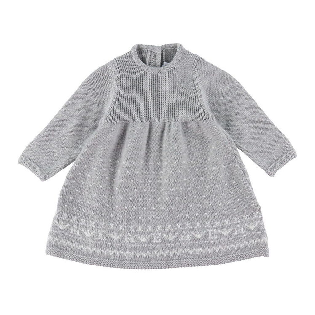 Emporio Armani Kjole - Uld - Gråmeleret m. Hvid