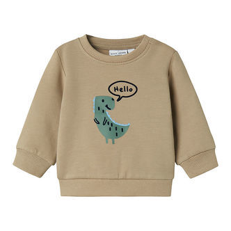 Name It Sweatshirt - NbmVonne - Weathered Teak/Hello/Dinosaur