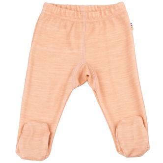 Joha Leggings m. Fødder - Uld/Bambus - Fersken