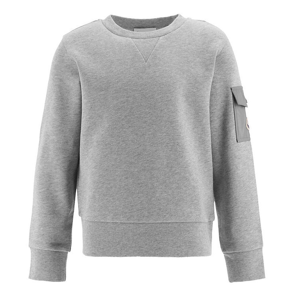 Moncler Sweatshirt - Gråmeleret m. Lomme