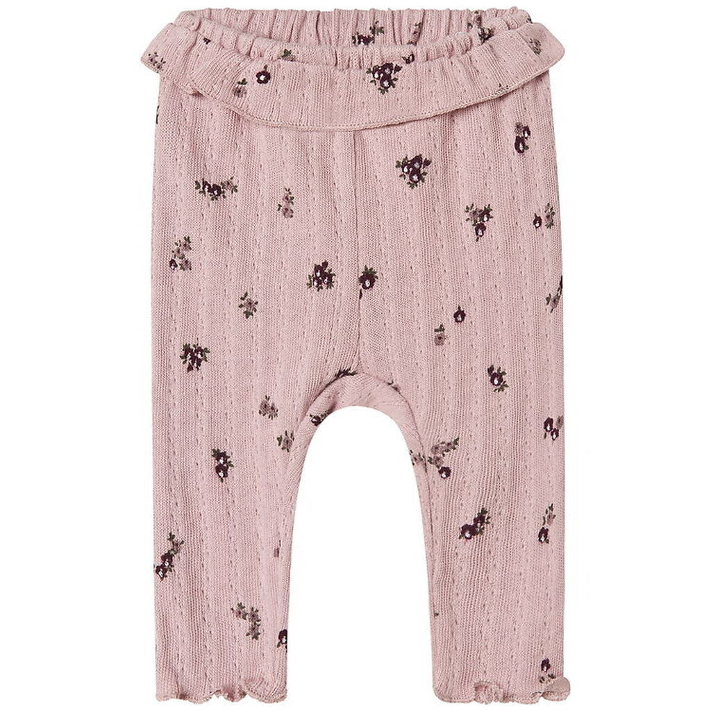 Name it Leggings - NbfLower - Burnished Lilac m. Blomster
